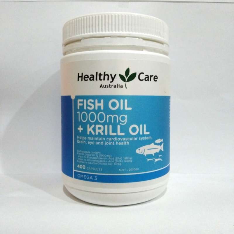 Jual Healthy Care Fish Oil 1000mg + Krill Oil 400 Capsules di Seller