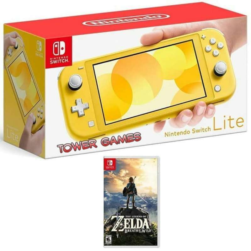 Jual BEST SALE NINTENDO SWITCH LITE YELLOW+THE LEGEND OF ZELDA BREATH
