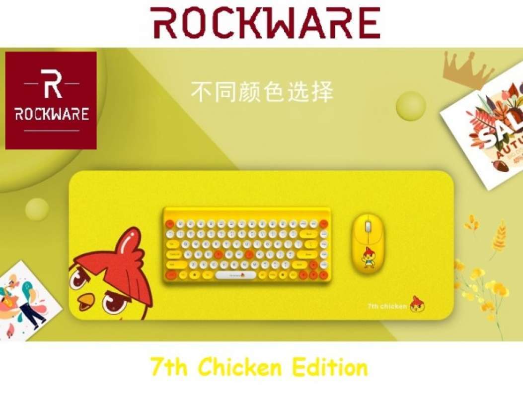 Jual ROCKWARE RWJ7 Wireless Keyboard Mouse Combo 7th Chicken