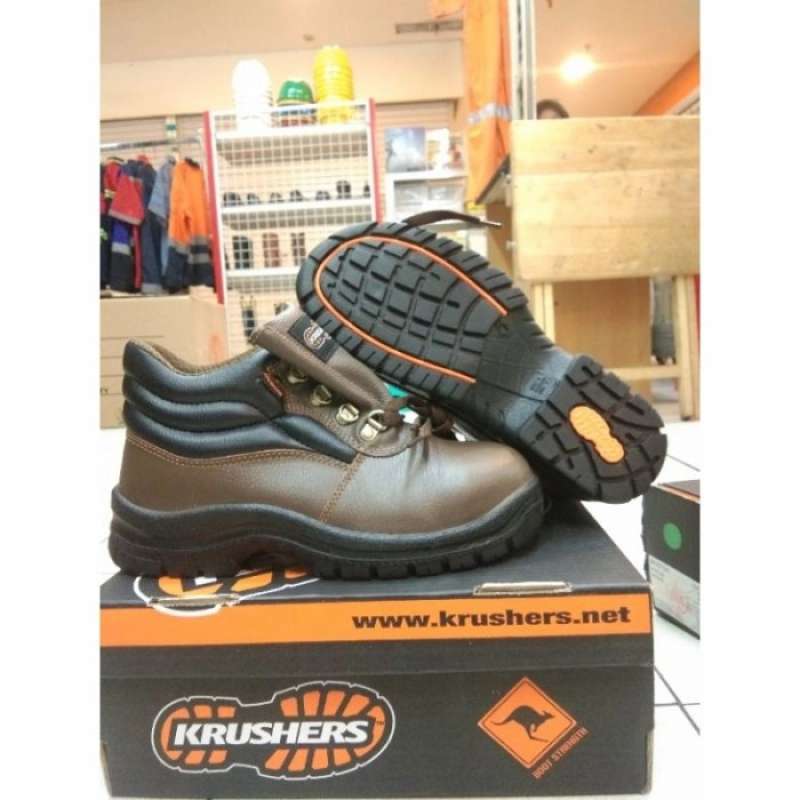 Jual Sepatu Safety Krusher Florida Black(brown) Safety Shoes Florida Di
