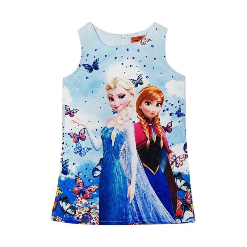 Jual VERINA BABY Elsa and Anna Frozen Dress Anak - Biru