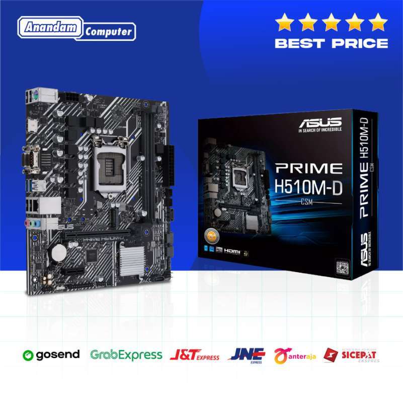Jual ASUS H510MD /CSM PRIME LGA 1200 mATX DDR4 MOTHERBOARD INTEL