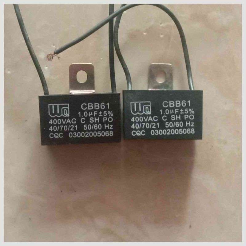 Jual Kapasitor 1uf 400v Capacitor kipas Angin 1 uf 400 VAC Capasitor Filter Tweeter 450 volt di