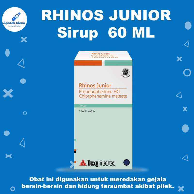 Jual Rhinos Junior Sirup 60 ML Obat Untuk Mengatasi Hidung Tersumbat
