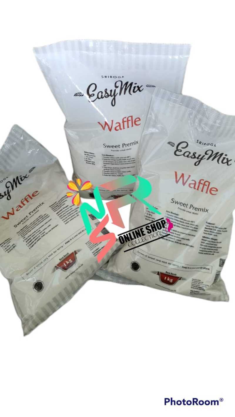 Jual TEPUNG PREMIX SRIBOGA EASYMIX WAFFLE 1KG di Seller MR Shopping