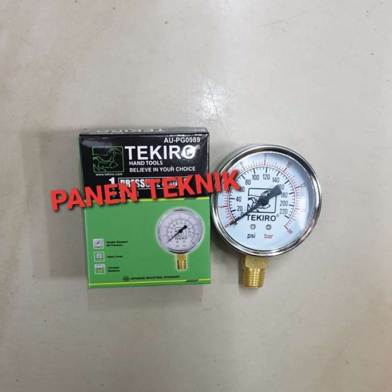 Jual Pressure Gauge Tekiro 10 Bar Manometer Alat Ukur Tekanan di Seller