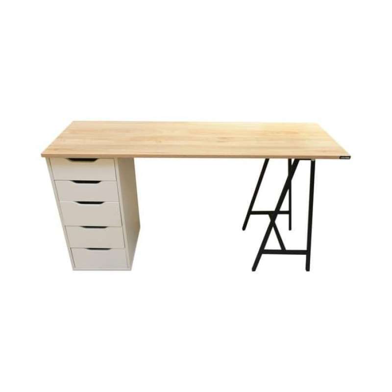 Jual MEJA KOMPUTER DALTON OFFICE DESK OAK WHITE di Seller Toko
