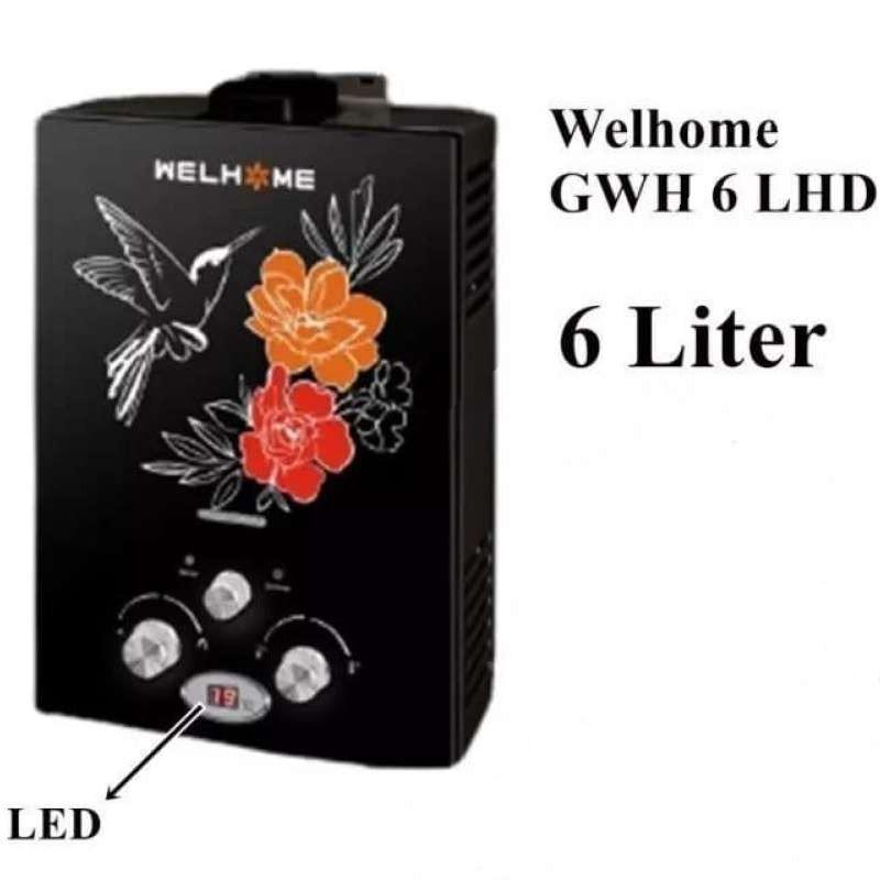 Jual Water Heater Gas Welhome GWH6LHD 6Liter Hitam Bergaransi di