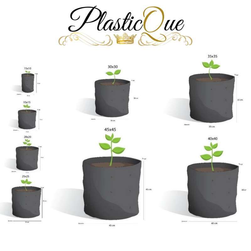 Promo Plastik Polybag Tanaman Hitam 500 Gram Tebal 10x15cm 10x15 Cm