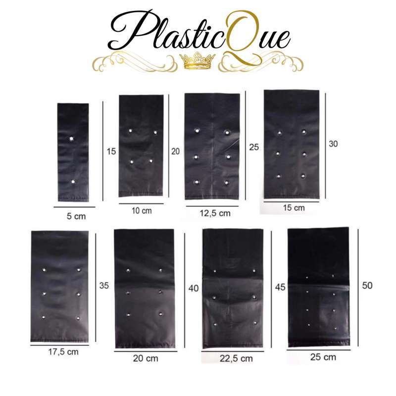 Promo Plastik Polybag Tanaman Hitam 500 Gram Tebal 10x15cm 10x15 Cm