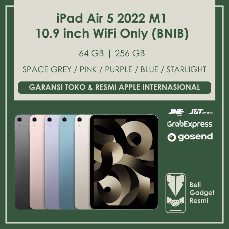 Jual Apple iPad Air 5th Gen 2022    M1 Chip 10.9 Inch 64/256GB BNIB - 256