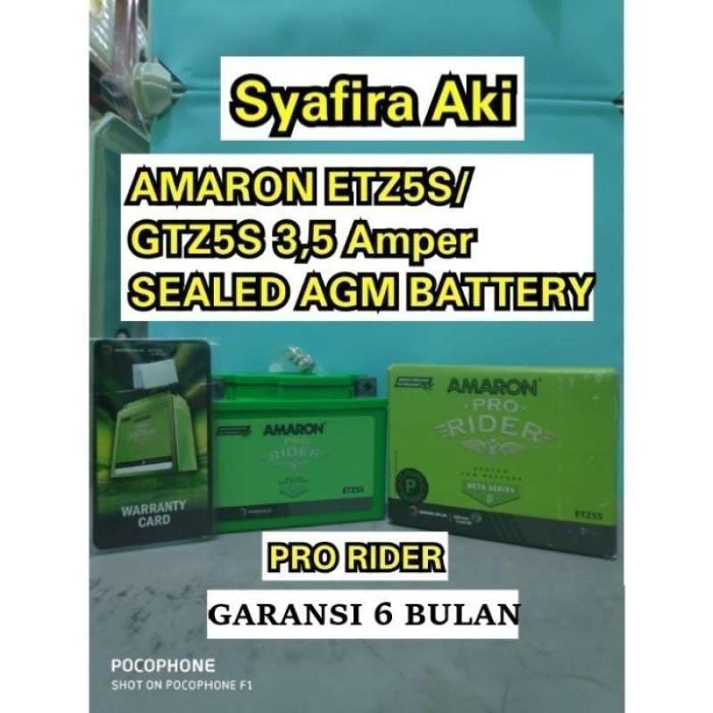 Jual AKI MOTOR HONDA VARIO 110 GTZ5S/YTZ5S AMARON di Seller SYAFIRA AKI