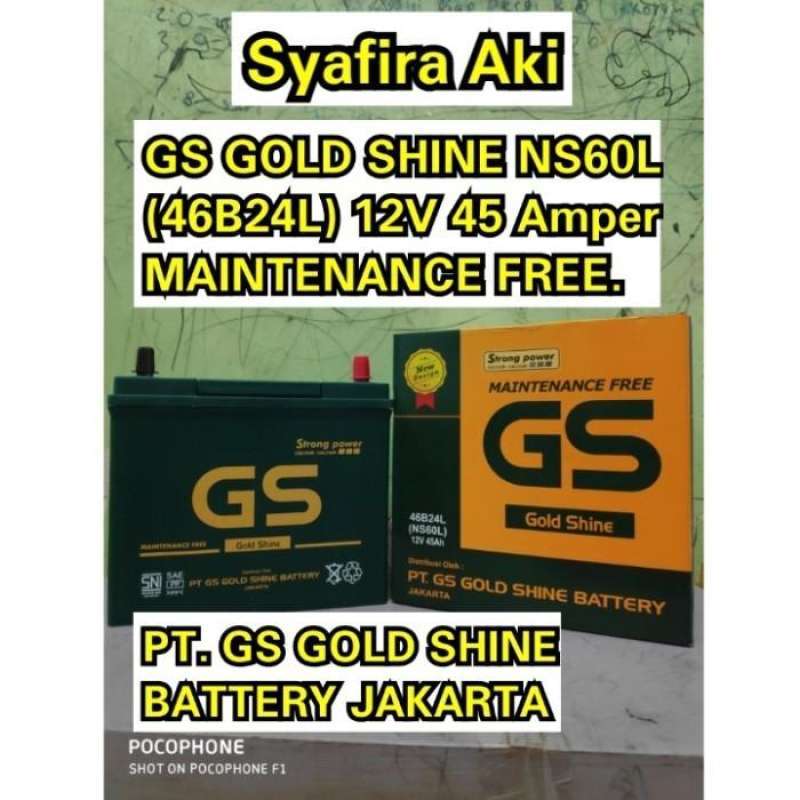 Jual Aki Mobil Nissan March GS MF NS60L Aki Kering 12V / 45 Ah di