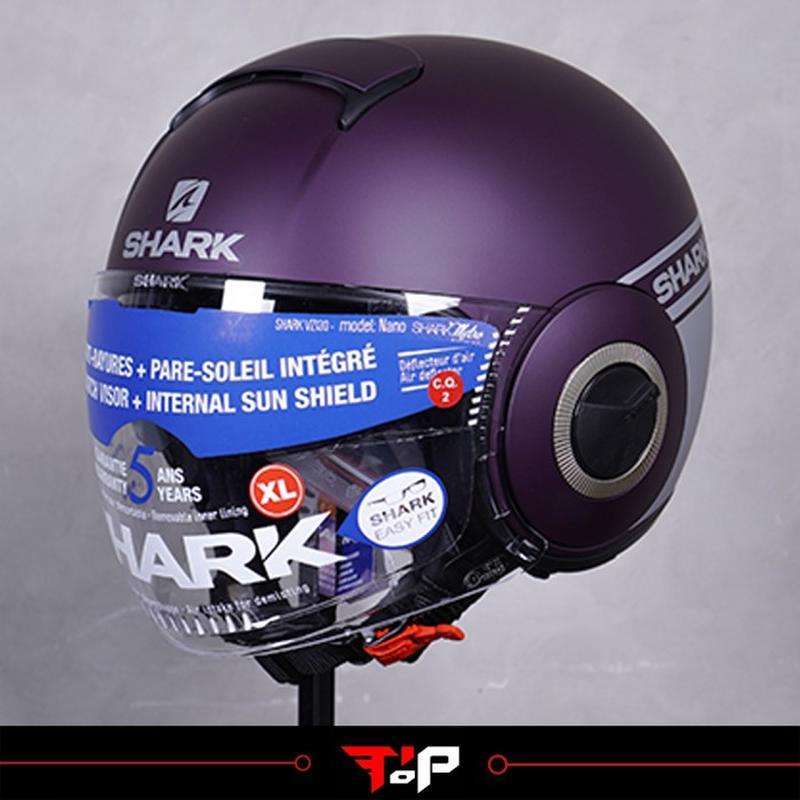 Casque Moto Jet Shark Nano Street Neon - Homologation, Style Jet, Couleur Neon