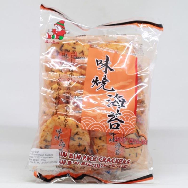 Jual BIN BIN RICE CRACKER SPICY SEAWEED 4.7 OZ di Seller Papaya Fresh