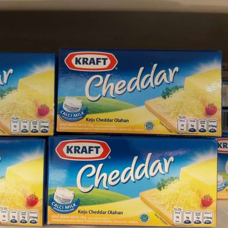 Jual Kraft Cheddar Cheese Blue Pack / Keju Chedar Olahan KRAFT 165 di