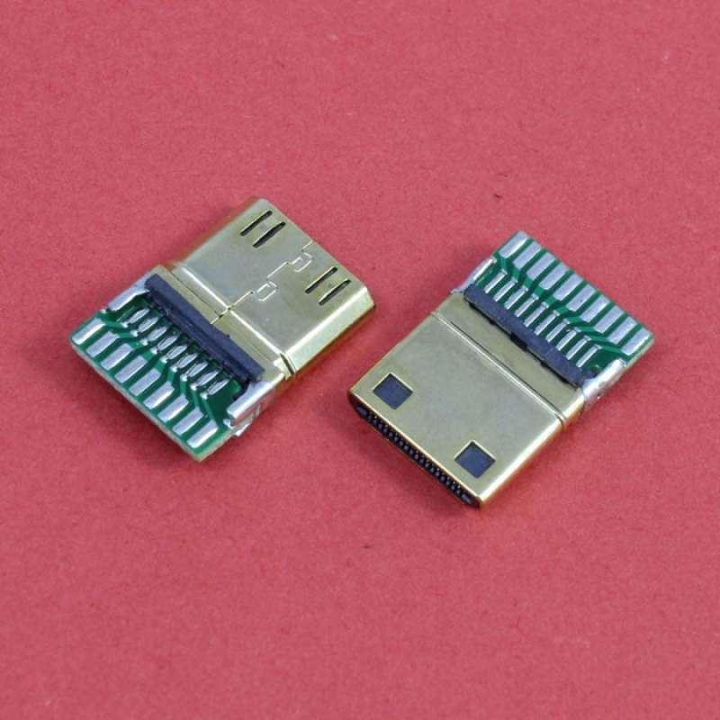 Jual mini HDMI C connector port 19 Pins Solder DIY konektor connector