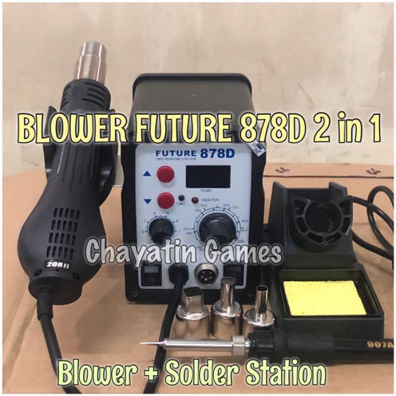 Jual BLOWER/SOLDER UAP ORI FUTURE 878D (DIGITAL) + SOLDER STATION (2 IN