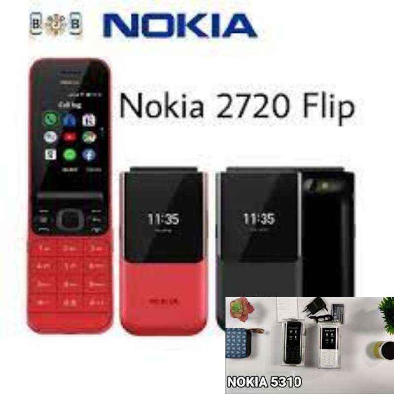 Jual Nokia 2720 flip dual sim garansi hp jadul nokia jadul lipat