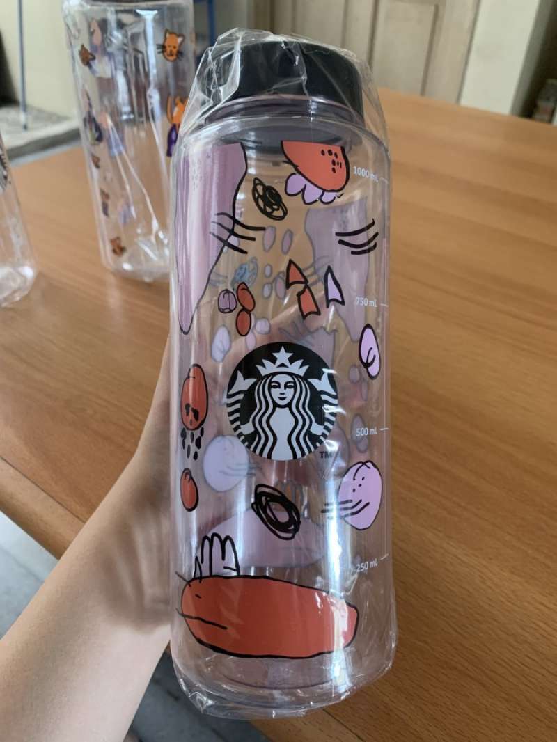 Jual Starbucks X Kreaby 1L Liter Plastic Reusable Bottle Tumbler