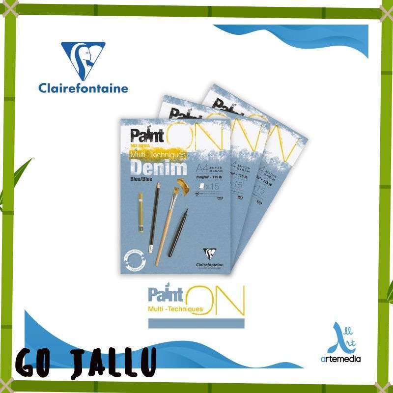 Jual alat tulis sekolah kerja Kertas Gambar Clairefontaine Paint On A4