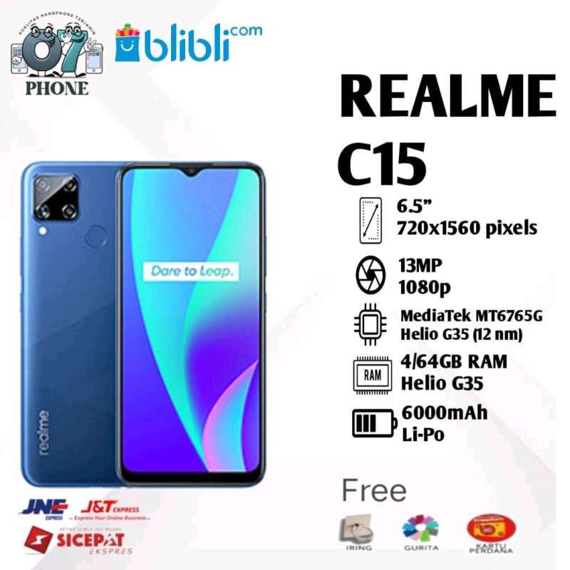 Jual Realme C15 4/64 Ram 4gb Memori 64gb Garansi Resmi Realme Indonesia ...