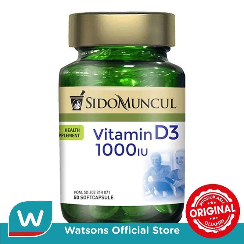 Jual Sidomuncul Natural Vitamin D3 1000Iu 50's di Seller WATSONS