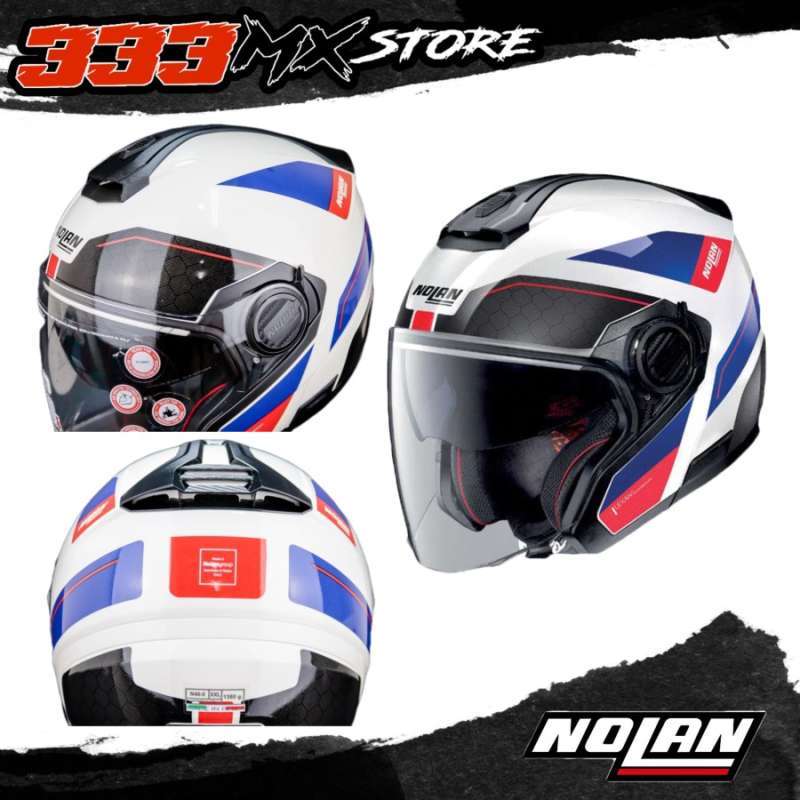 Jual NOLAN N40.5 PIVOT METAL WHITE HELM HALF FACE NOLAN PIVOT N40.5