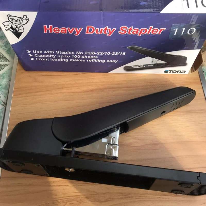 Jual STAPLER ETONA 110 STAPLES HEAVY DUTY 110 LEMBAR ORIGINAL JILID