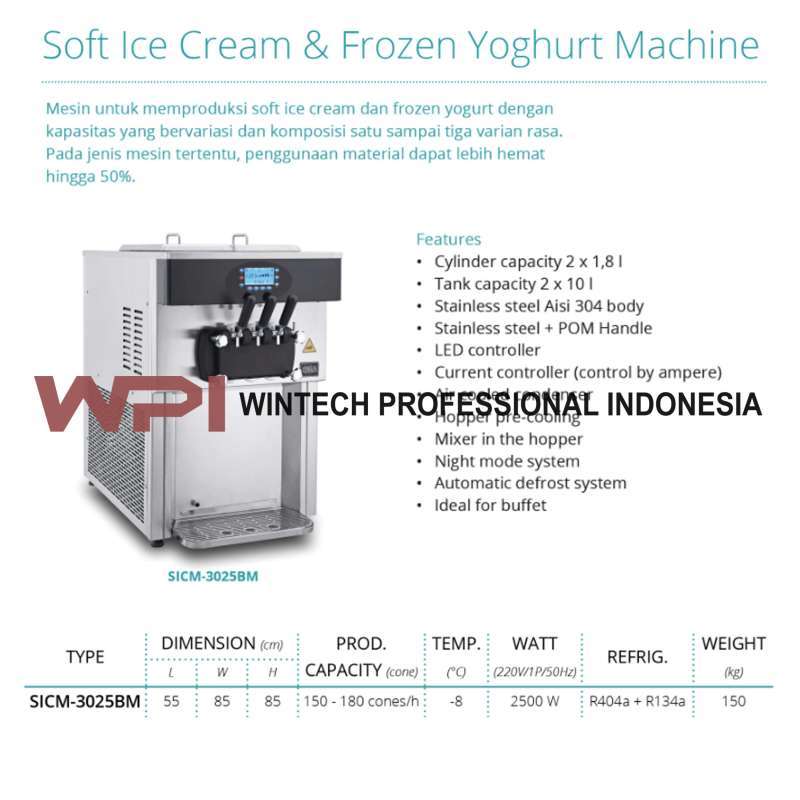 Jual Gea SICM3025BM Soft Ice Cream Frozen Yoghurt Machine Mesin