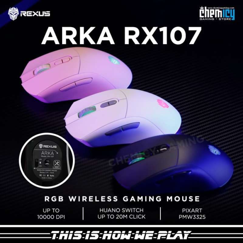 Jual Rexus Arka Rx107 / Rx-107 Rgb Wireless Gaming Mouse di Seller ...