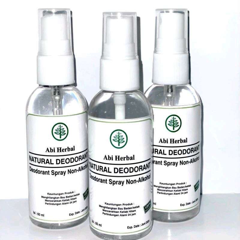 Jual DEODORANT SPRAY HERBAL ORI BY ABI HERBAL UKURAN 60ML di Seller
