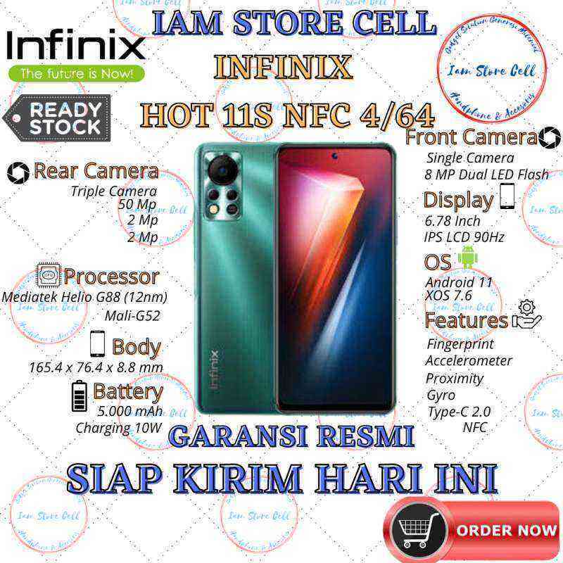 Jual Infinix Hot 11s Nfc 4/64gb + 6/128gb Garansi Resmi Di Seller Iam ...