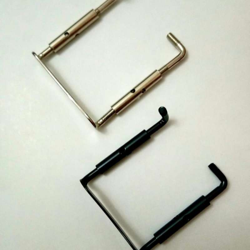 Jual chin rest clamp biola silver atau hitam besi untuk chinrest biola