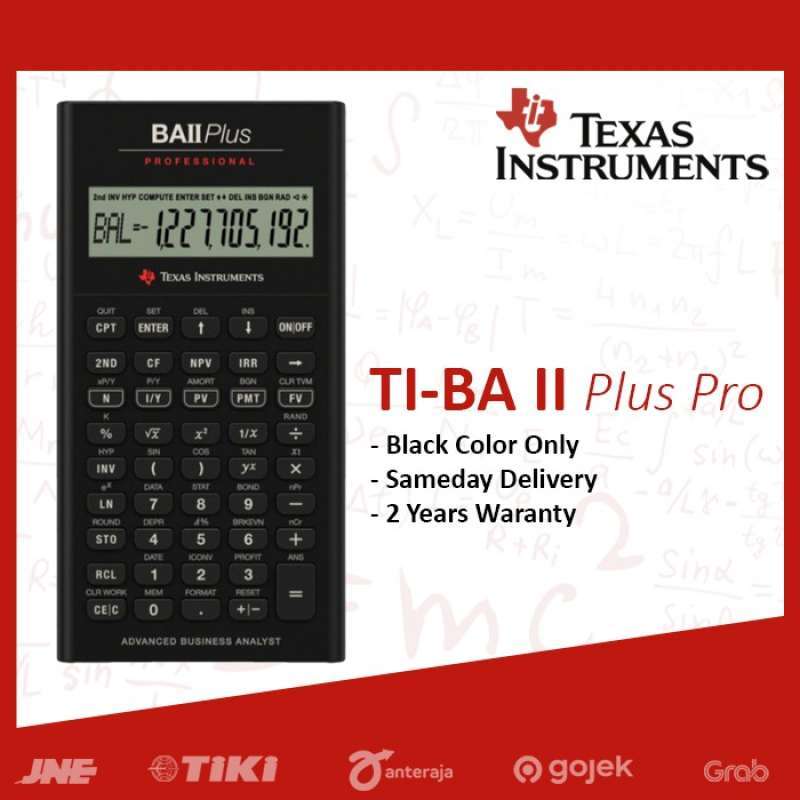 Jual Texas Instruments Ba Ii Plus Professional Financial Calculator di ...