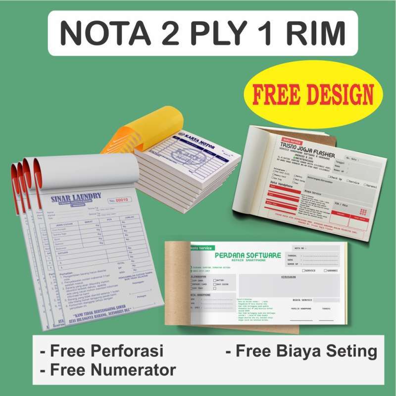 Jual NOTA CUSTOM - RANGKAP SURAT JALAN - Nota laundry - Service Hp