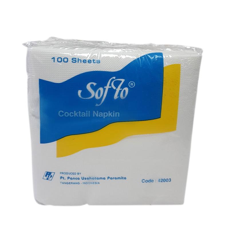 Promo Softo Cocktail Napkin Tissue [100 sheets] MULTICOLOR Diskon 11