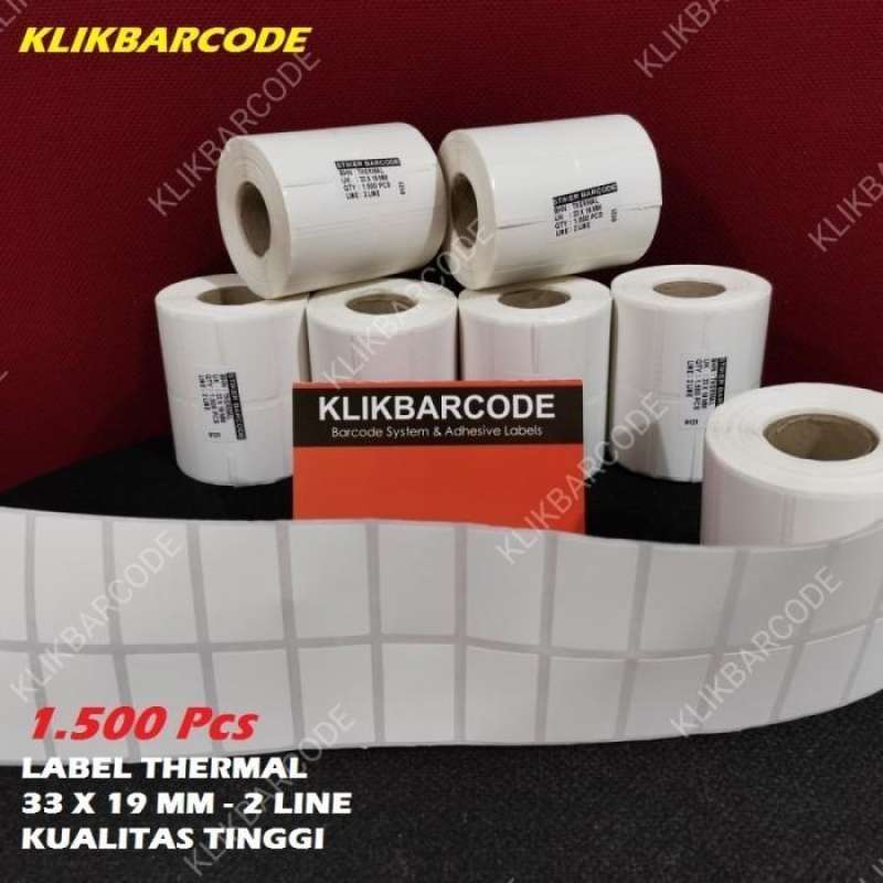 Sticker 2 Line Label Jual 2 Line Label Barcode 33 X 19 Mm Kertas Sticker Label Thermal 33x19 ...