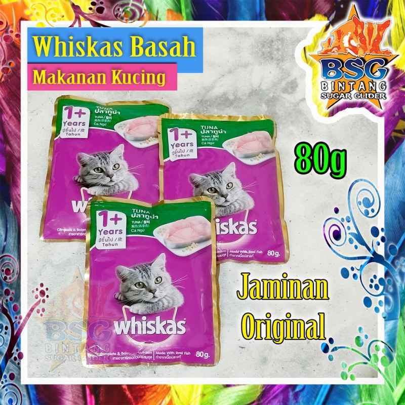 Promo WHISKAS Basah Makanan Kucing Adult 80gr Pouch Cat Wet Food