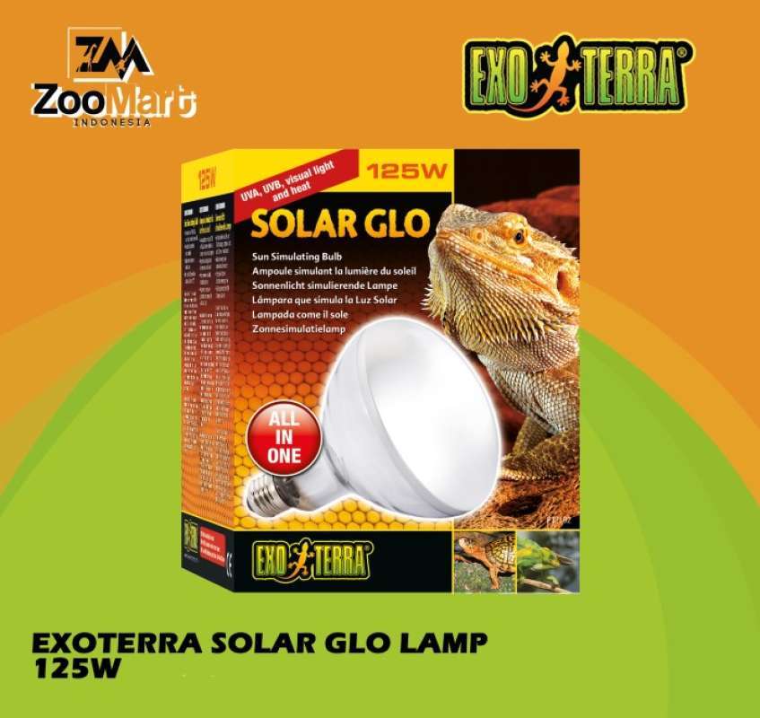 Jual Exoterra Solar Glo Lamp 125w / Exo Terra Fiting Lampu Reptil 125