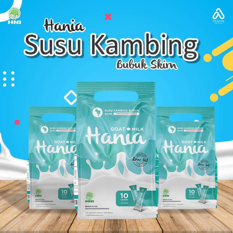Jual Hania susu kambing Skim HNI HPAI susu bubuk rendah lemak tanpa