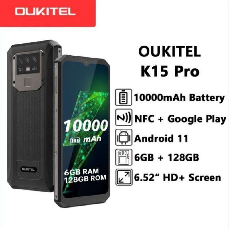 Jual Oukitel K15 Pro Plus 10000mah Nfc Fhd Global - Pro 6g/128g Di ...