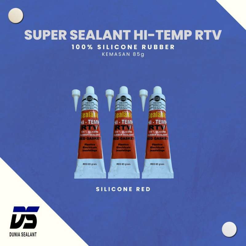 Jual Lem Gasket Super Sealant HiTemp RTV Silicone RED di Seller