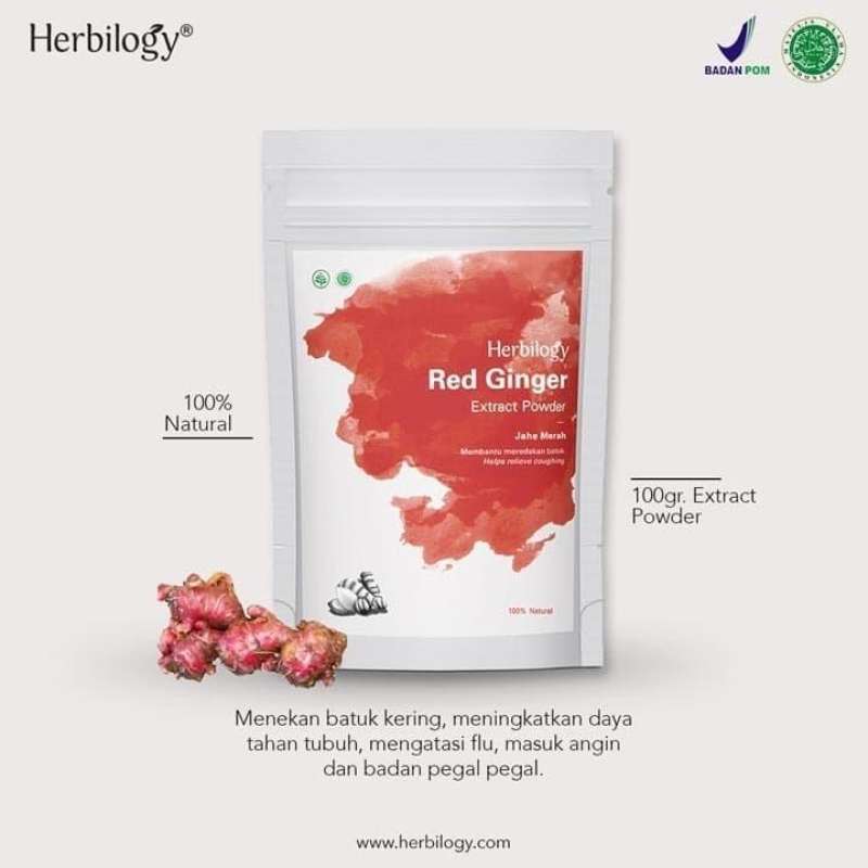Jual Herbilogy Red Ginger (Jahe Merah) Extract Powder 100g di Seller