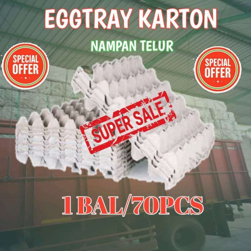Jual Tray Telur Ayam / KARTON Kita R / rak / tempat telur ayam 70 pcs ...