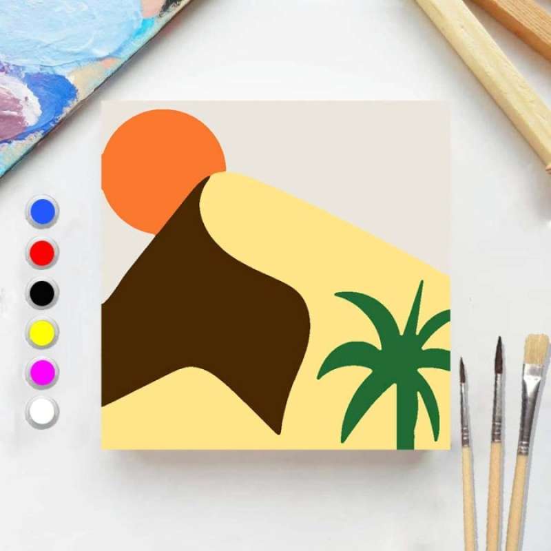 Promo Paint by number DESSERT 20x20 Painting kit/Set Melukis anak