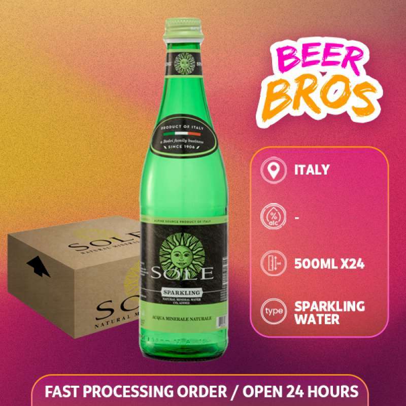 Jual Sole L'Italiana Sparkling Mineral Water 500ml [ dus isi 24 botol