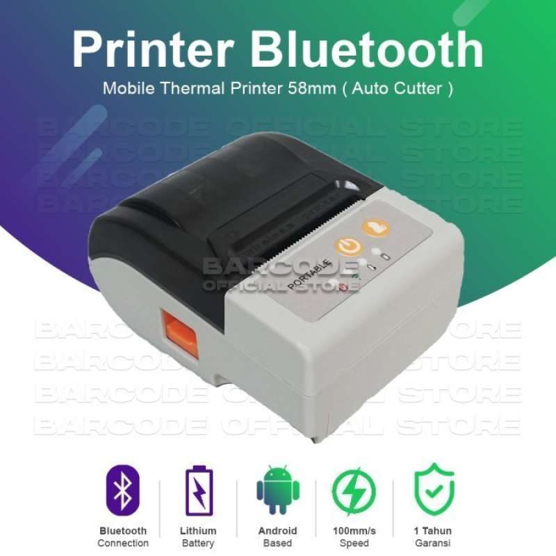 Jual Receipt Printer Bluetooth Kassen Mt200A Struk Thermal 58Mm Auto