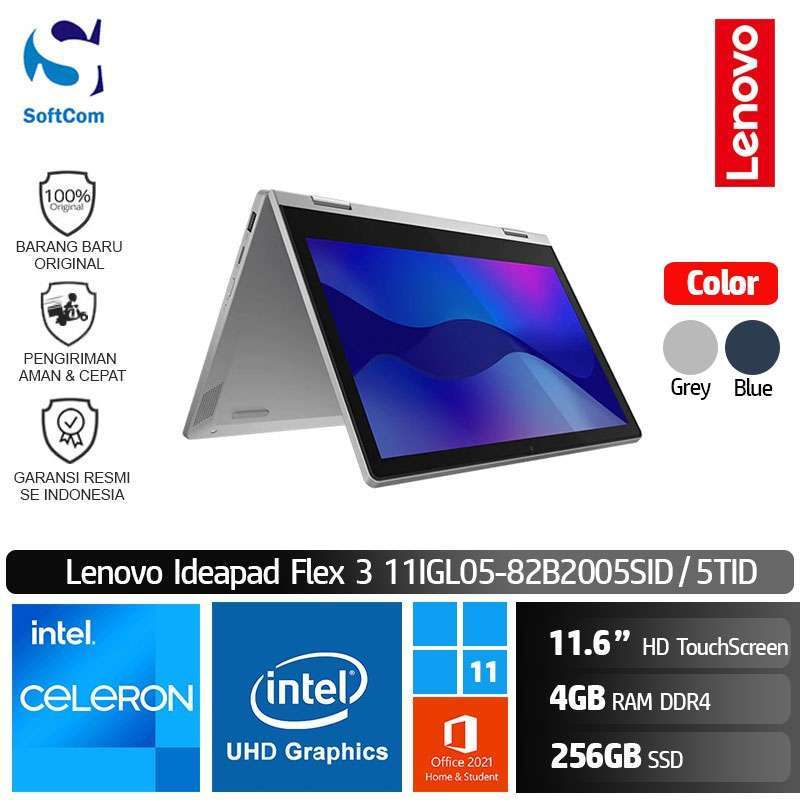 Jual Lenovo Ideapad Flex 3 11igl05 5sid 5tid Laptop 2 In 1 [ Celeron ...