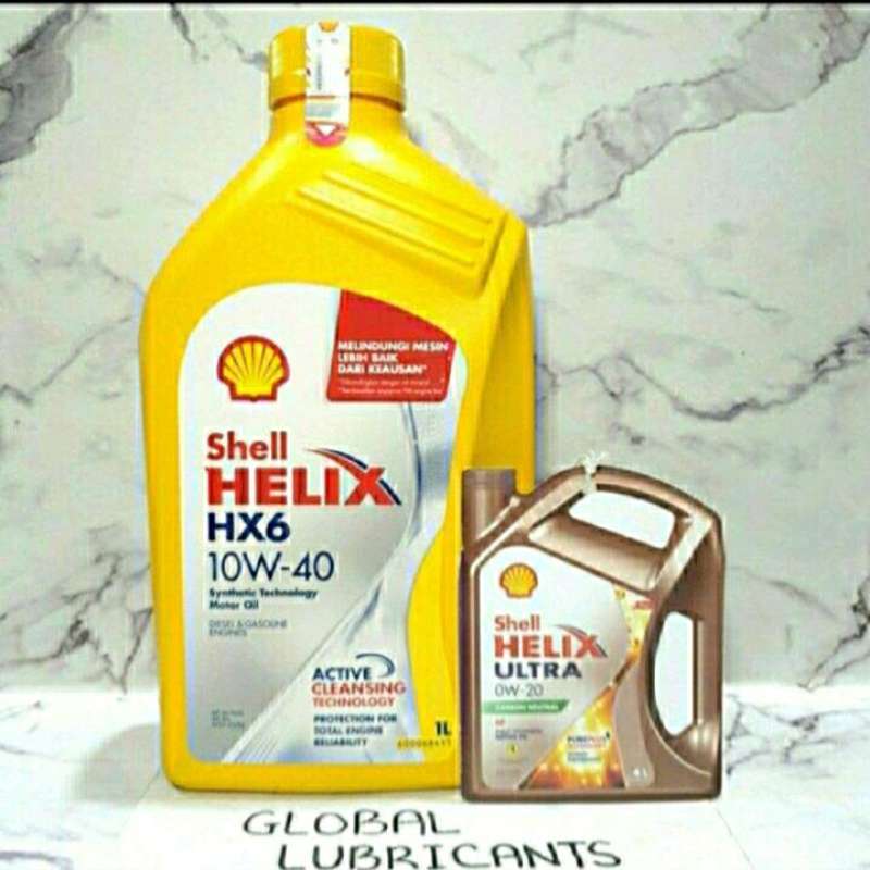 Jual Shell Helix HX6 10W-40 1 Liter SN Plus (Oli Mesin Synthetic ...